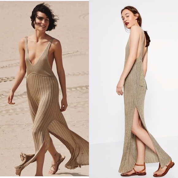 Zara Dresses & Skirts - ZARA Limited Edition Gold-Toned Dress